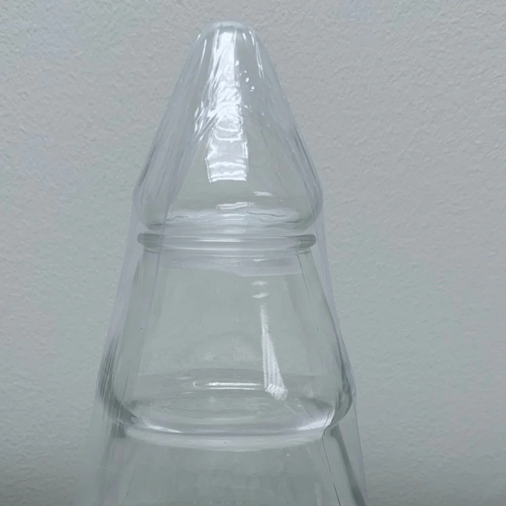New! Target Bullseye Playground Novelty Tree Shaped Clear Glass Jar, 8.3” tall
